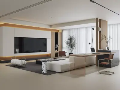 Living room 3D model 3D model get