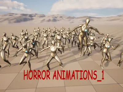 Horror Animations1 51 pcs UE5 3D model