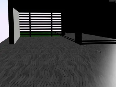 high-tech house 3D model