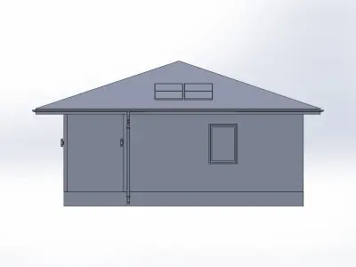 Prefabricated House Low-poly 3D model