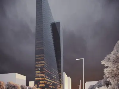 Exterior night scene 3D model