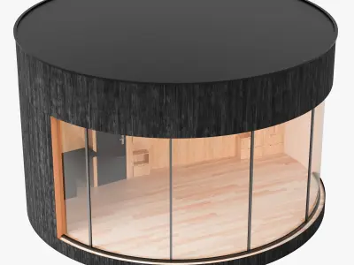 Outdoor Cylindrical Cabin 3D model