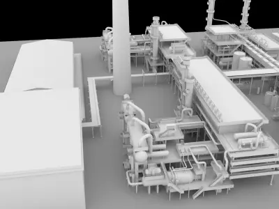 Energy power  Plant 3D model