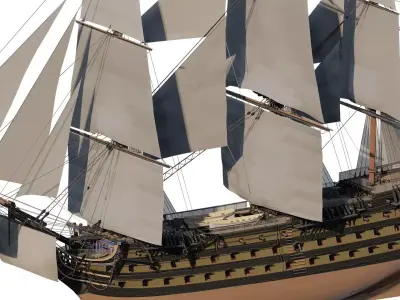 HMS Victory with full interior 3D model