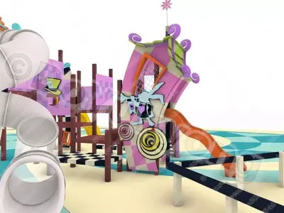Alice in Wonderland Playground 3D model