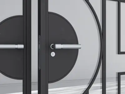 Aluminium door 329 3D model