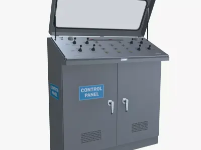 Control panel Low-poly 3D model