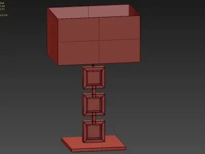 Silver Table Lamp 3D model