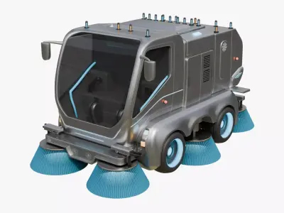 Futuristic Street Sweeper  3D model