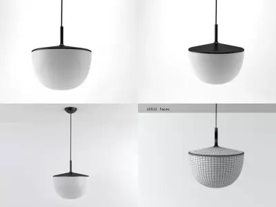 Cheshire four pendant lights 3D model