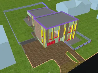 Residential house archicad  sketchup  lumion12 3D model