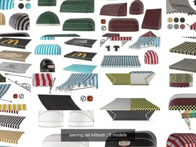 awning set kitbash 3D Model Pack