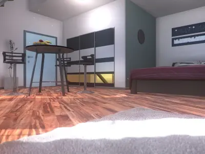 Modern Architectural Props Collection - interior Low-poly 3D model