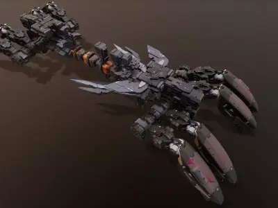 scifi-model535 sci - fi robot 3D model