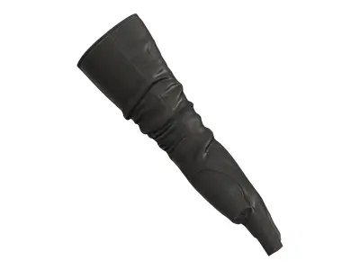 Black Leather Fingerless Gloves Low-poly 3D model