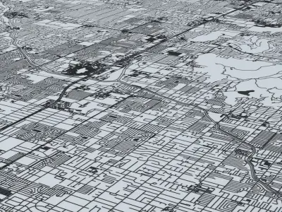 Phoenix Road Network and Streets 3D model