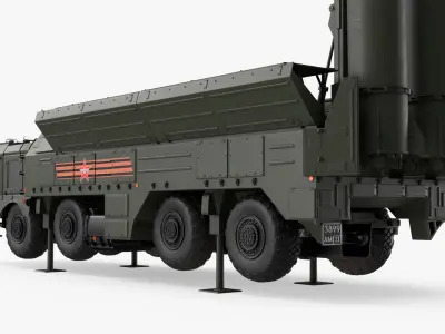  Iskander Missile Launcher In Attack Position 