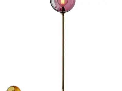 Ballroom Floor lamp Purple Gold and Amber Gold from Design By Us 3D model