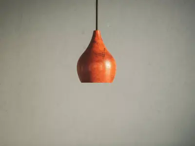 Red Drop Pendant Light 3D model