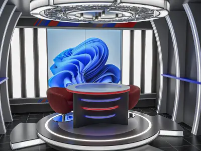 TV Studio 3D model buy