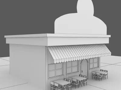 Cartoon Cafe  3D model