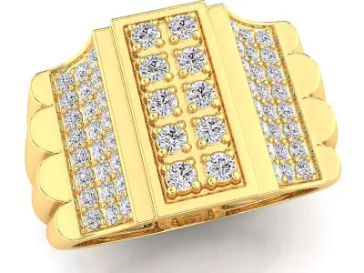Small fancy mans ring 3D print model get