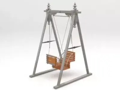swing wooden 3D model