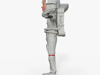 Cartoon Astronaut Rigged 3D model