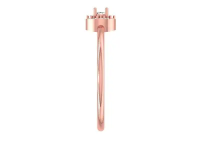Solitaire Women Light Weight Band Ring 3D print model 34