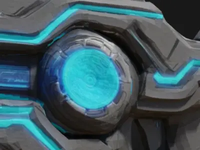 Ion Veil Plasma Rifle Low-poly 3D model