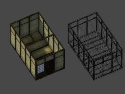 Japan of the room Low-poly 3D model