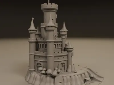 medieval castle 3D print model