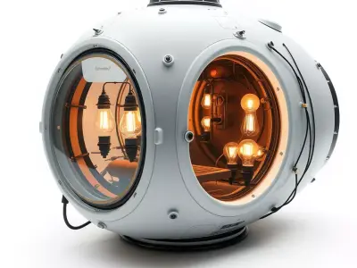 Futuristic Lighting Sphere Model Pack Low-poly 3D model