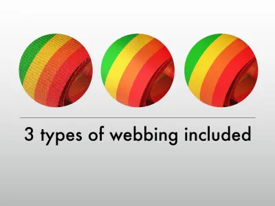 Luggage belt with locker 3D model