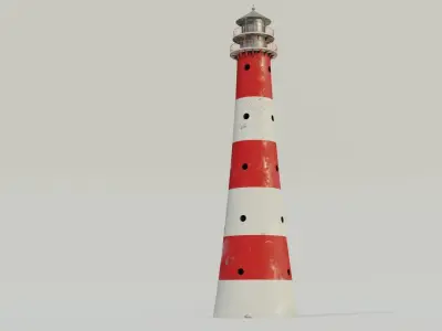 Lighthouse 3D model PBR materials Low-poly 3D model buy