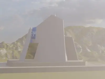 Futuristic building 3D 3D model