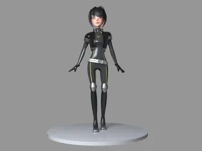 SCI-FI Character asset Rigged 3D model