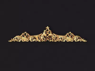 dekor ornate gold crown 3D model