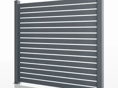 Aluminum Fence Model 2 10cm 3D Model Pack