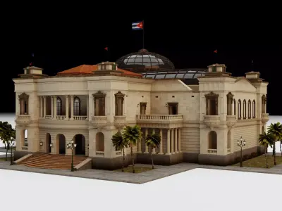 El Capitolio de La Habana National Capitol Cuba High Poly Low-poly 3D model