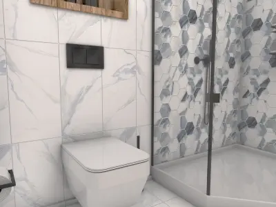 Bathroom Interior for 3ds Max and V-ray Renderer 3D model