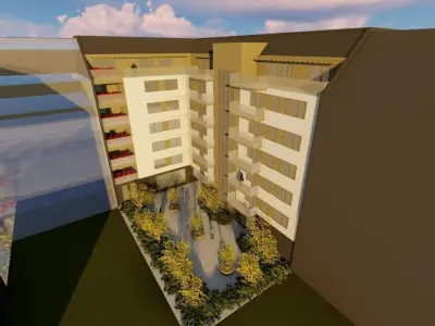 Multy-family residential building 3D model