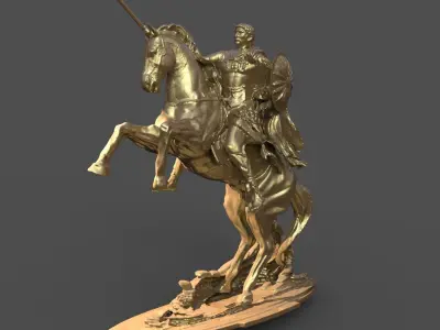 Roman Emperor sculpture 3D model