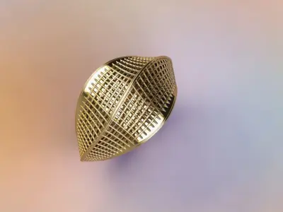 Gold fusion ring 3D print model