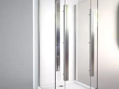 Calibe Aquarium shower cabin and Fantini Acquatronica 3D model