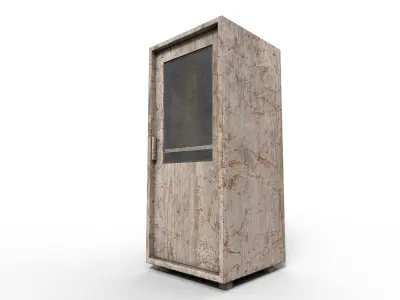 Old Modern Furniture 3D Model Terror Low-poly 3D model 9