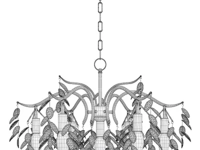 Branches Suspended Lighting  Low-poly 3D model