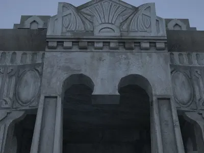 Large Crypt Low-poly 3D model