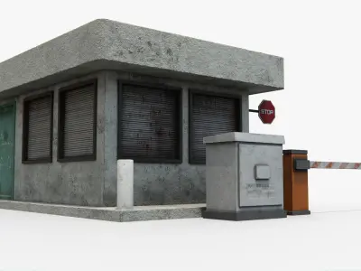 Guard Booth Low-poly 3D model