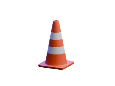 3D cone Low Poly Low-poly 3D model